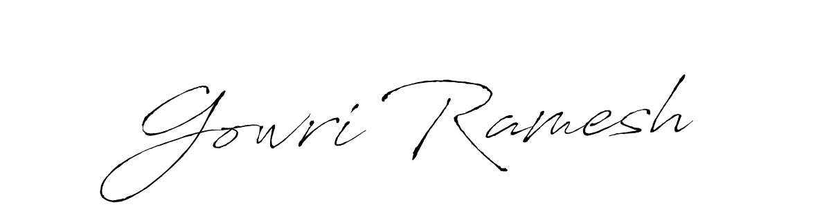 It looks lik you need a new signature style for name Gowri Ramesh. Design unique handwritten (Antro_Vectra) signature with our free signature maker in just a few clicks. Gowri Ramesh signature style 6 images and pictures png