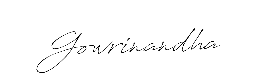 Design your own signature with our free online signature maker. With this signature software, you can create a handwritten (Antro_Vectra) signature for name Gowrinandha. Gowrinandha signature style 6 images and pictures png