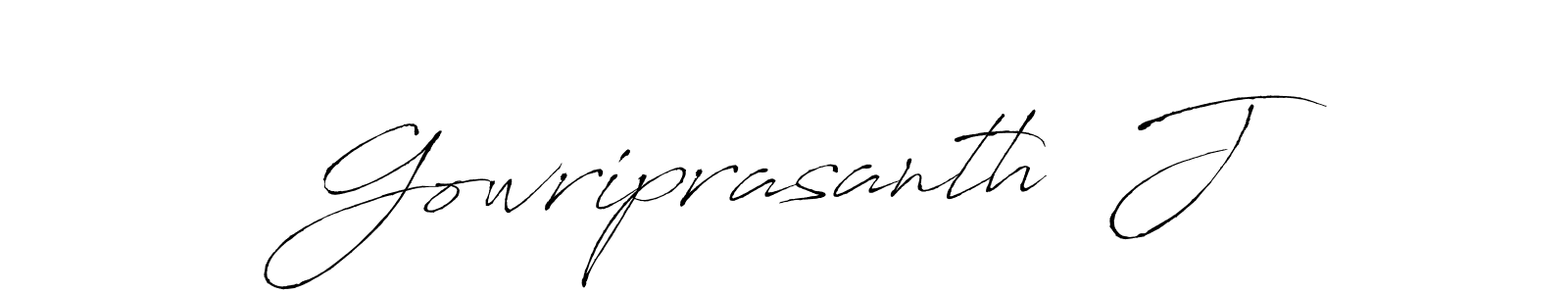 Antro_Vectra is a professional signature style that is perfect for those who want to add a touch of class to their signature. It is also a great choice for those who want to make their signature more unique. Get Gowriprasanth  J name to fancy signature for free. Gowriprasanth  J signature style 6 images and pictures png