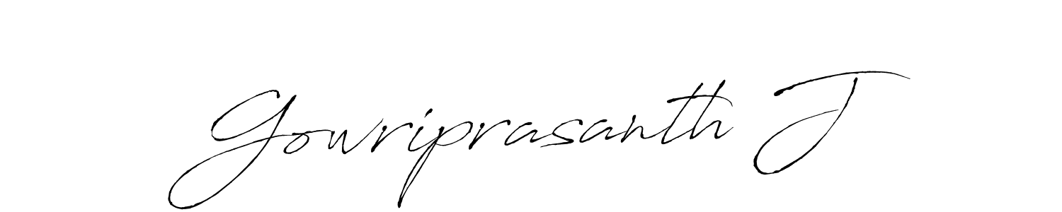 It looks lik you need a new signature style for name Gowriprasanth J. Design unique handwritten (Antro_Vectra) signature with our free signature maker in just a few clicks. Gowriprasanth J signature style 6 images and pictures png