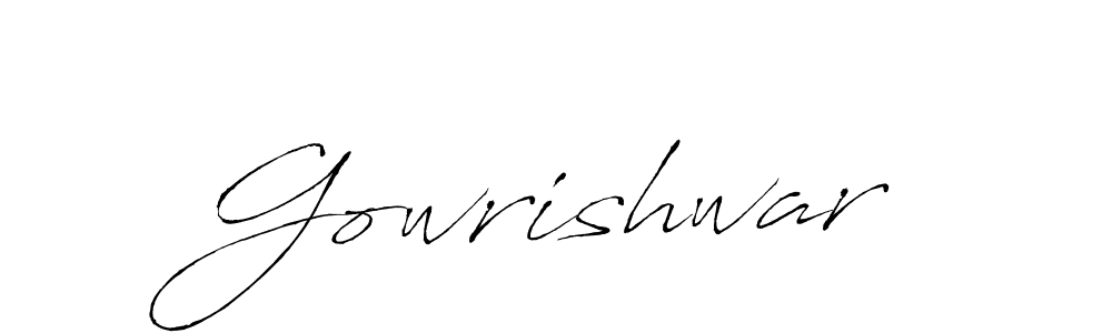 Also You can easily find your signature by using the search form. We will create Gowrishwar name handwritten signature images for you free of cost using Antro_Vectra sign style. Gowrishwar signature style 6 images and pictures png