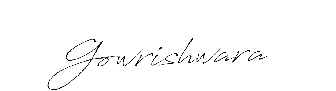 Also You can easily find your signature by using the search form. We will create Gowrishwara name handwritten signature images for you free of cost using Antro_Vectra sign style. Gowrishwara signature style 6 images and pictures png