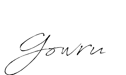 if you are searching for the best signature style for your name Gowru. so please give up your signature search. here we have designed multiple signature styles  using Antro_Vectra. Gowru signature style 6 images and pictures png