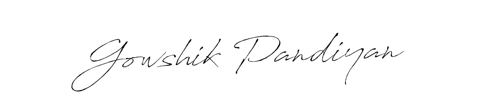 Also we have Gowshik Pandiyan name is the best signature style. Create professional handwritten signature collection using Antro_Vectra autograph style. Gowshik Pandiyan signature style 6 images and pictures png