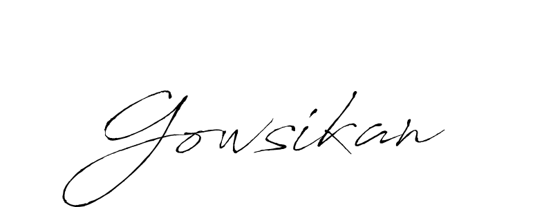 Gowsikan stylish signature style. Best Handwritten Sign (Antro_Vectra) for my name. Handwritten Signature Collection Ideas for my name Gowsikan. Gowsikan signature style 6 images and pictures png