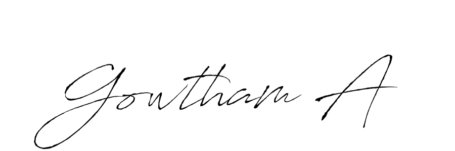 Make a beautiful signature design for name Gowtham A. Use this online signature maker to create a handwritten signature for free. Gowtham A signature style 6 images and pictures png