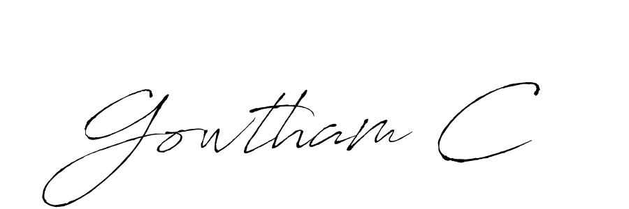 It looks lik you need a new signature style for name Gowtham C. Design unique handwritten (Antro_Vectra) signature with our free signature maker in just a few clicks. Gowtham C signature style 6 images and pictures png