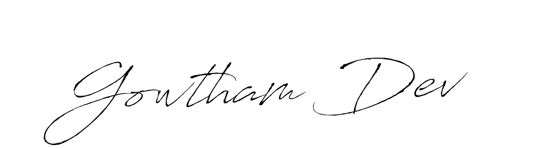 Also we have Gowtham Dev name is the best signature style. Create professional handwritten signature collection using Antro_Vectra autograph style. Gowtham Dev signature style 6 images and pictures png