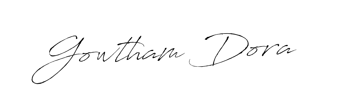 Use a signature maker to create a handwritten signature online. With this signature software, you can design (Antro_Vectra) your own signature for name Gowtham Dora. Gowtham Dora signature style 6 images and pictures png