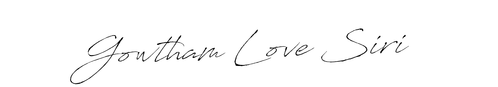 It looks lik you need a new signature style for name Gowtham Love Siri. Design unique handwritten (Antro_Vectra) signature with our free signature maker in just a few clicks. Gowtham Love Siri signature style 6 images and pictures png