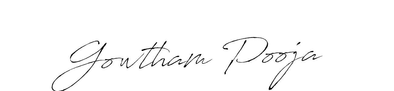 Make a beautiful signature design for name Gowtham Pooja. Use this online signature maker to create a handwritten signature for free. Gowtham Pooja signature style 6 images and pictures png