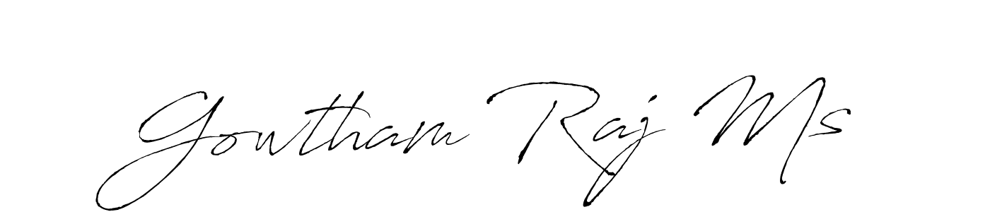Design your own signature with our free online signature maker. With this signature software, you can create a handwritten (Antro_Vectra) signature for name Gowtham Raj Ms. Gowtham Raj Ms signature style 6 images and pictures png