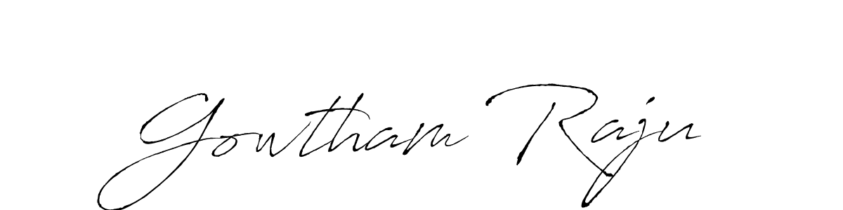 The best way (Antro_Vectra) to make a short signature is to pick only two or three words in your name. The name Gowtham Raju include a total of six letters. For converting this name. Gowtham Raju signature style 6 images and pictures png