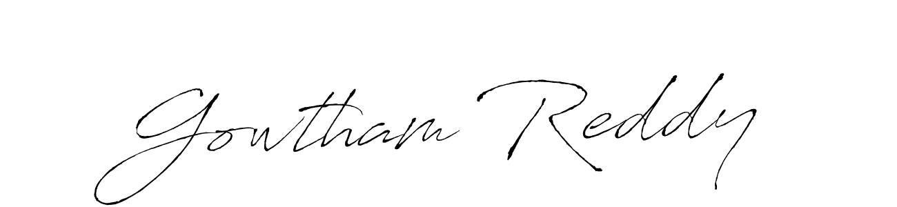 Antro_Vectra is a professional signature style that is perfect for those who want to add a touch of class to their signature. It is also a great choice for those who want to make their signature more unique. Get Gowtham Reddy name to fancy signature for free. Gowtham Reddy signature style 6 images and pictures png