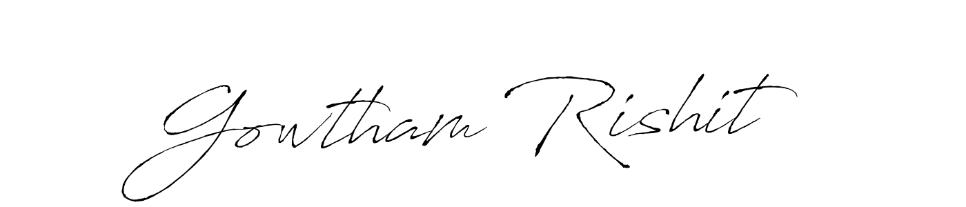 if you are searching for the best signature style for your name Gowtham Rishit. so please give up your signature search. here we have designed multiple signature styles  using Antro_Vectra. Gowtham Rishit signature style 6 images and pictures png