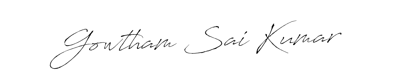 Use a signature maker to create a handwritten signature online. With this signature software, you can design (Antro_Vectra) your own signature for name Gowtham Sai Kumar. Gowtham Sai Kumar signature style 6 images and pictures png