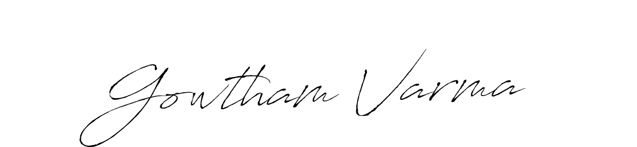 How to make Gowtham Varma signature? Antro_Vectra is a professional autograph style. Create handwritten signature for Gowtham Varma name. Gowtham Varma signature style 6 images and pictures png