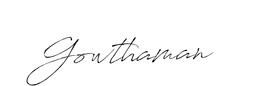 if you are searching for the best signature style for your name Gowthaman. so please give up your signature search. here we have designed multiple signature styles  using Antro_Vectra. Gowthaman signature style 6 images and pictures png
