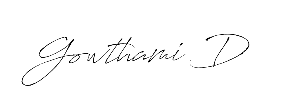 This is the best signature style for the Gowthami D name. Also you like these signature font (Antro_Vectra). Mix name signature. Gowthami D signature style 6 images and pictures png