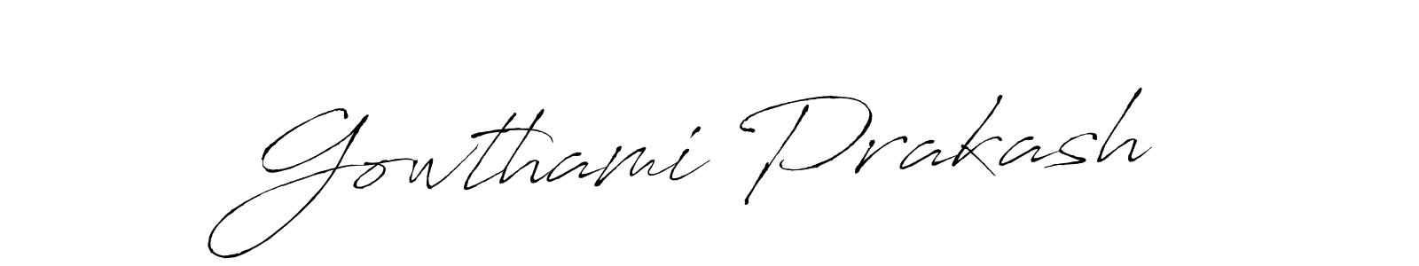 Use a signature maker to create a handwritten signature online. With this signature software, you can design (Antro_Vectra) your own signature for name Gowthami Prakash. Gowthami Prakash signature style 6 images and pictures png