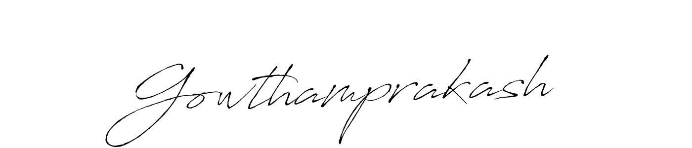 Gowthamprakash stylish signature style. Best Handwritten Sign (Antro_Vectra) for my name. Handwritten Signature Collection Ideas for my name Gowthamprakash. Gowthamprakash signature style 6 images and pictures png