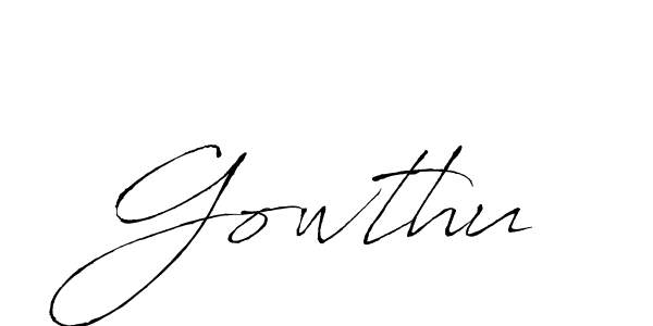 Also You can easily find your signature by using the search form. We will create Gowthu name handwritten signature images for you free of cost using Antro_Vectra sign style. Gowthu signature style 6 images and pictures png