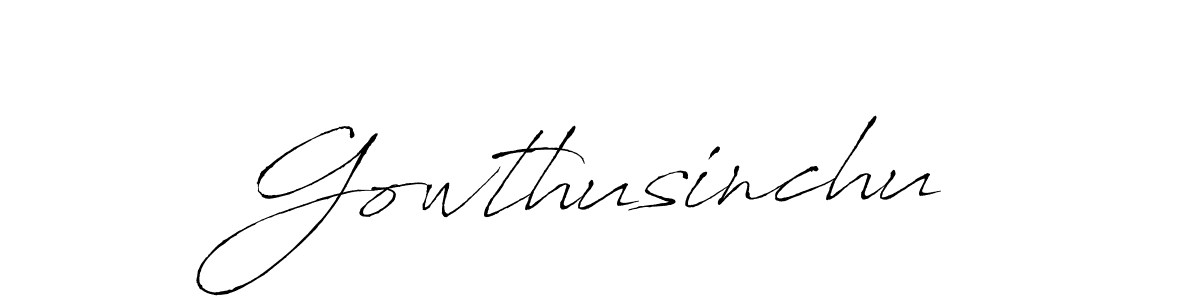 Similarly Antro_Vectra is the best handwritten signature design. Signature creator online .You can use it as an online autograph creator for name Gowthusinchu. Gowthusinchu signature style 6 images and pictures png