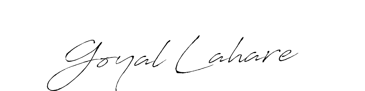 Design your own signature with our free online signature maker. With this signature software, you can create a handwritten (Antro_Vectra) signature for name Goyal Lahare. Goyal Lahare signature style 6 images and pictures png