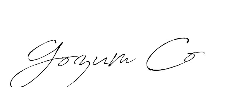 if you are searching for the best signature style for your name Gozum Co. so please give up your signature search. here we have designed multiple signature styles  using Antro_Vectra. Gozum Co signature style 6 images and pictures png