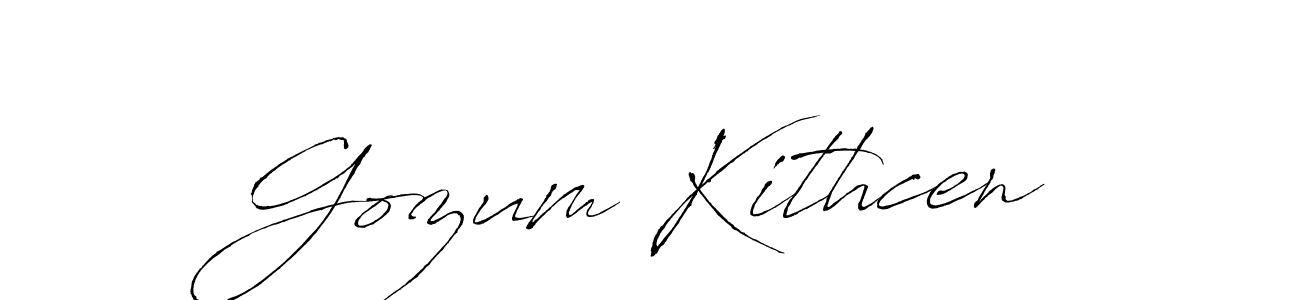 The best way (Antro_Vectra) to make a short signature is to pick only two or three words in your name. The name Gozum Kithcen include a total of six letters. For converting this name. Gozum Kithcen signature style 6 images and pictures png