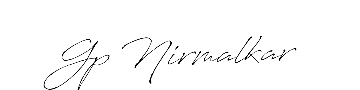 How to make Gp Nirmalkar signature? Antro_Vectra is a professional autograph style. Create handwritten signature for Gp Nirmalkar name. Gp Nirmalkar signature style 6 images and pictures png