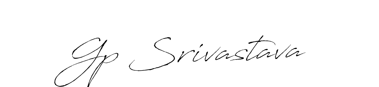 How to make Gp Srivastava name signature. Use Antro_Vectra style for creating short signs online. This is the latest handwritten sign. Gp Srivastava signature style 6 images and pictures png