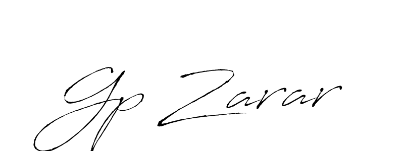 Design your own signature with our free online signature maker. With this signature software, you can create a handwritten (Antro_Vectra) signature for name Gp Zarar. Gp Zarar signature style 6 images and pictures png