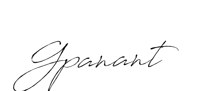 How to make Gpanant signature? Antro_Vectra is a professional autograph style. Create handwritten signature for Gpanant name. Gpanant signature style 6 images and pictures png