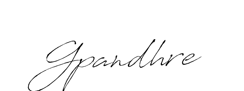 How to make Gpandhre signature? Antro_Vectra is a professional autograph style. Create handwritten signature for Gpandhre name. Gpandhre signature style 6 images and pictures png