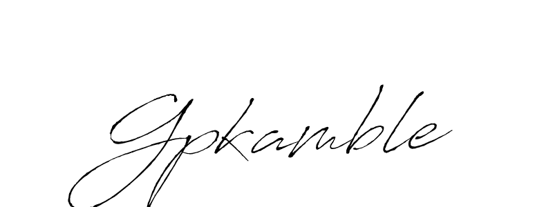 Gpkamble stylish signature style. Best Handwritten Sign (Antro_Vectra) for my name. Handwritten Signature Collection Ideas for my name Gpkamble. Gpkamble signature style 6 images and pictures png