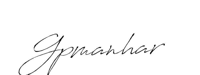 Also we have Gpmanhar name is the best signature style. Create professional handwritten signature collection using Antro_Vectra autograph style. Gpmanhar signature style 6 images and pictures png