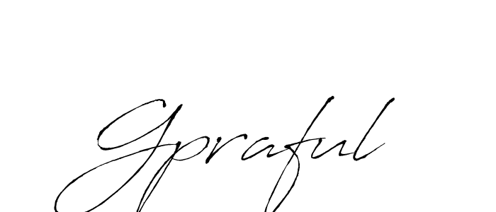 Also we have Gpraful name is the best signature style. Create professional handwritten signature collection using Antro_Vectra autograph style. Gpraful signature style 6 images and pictures png