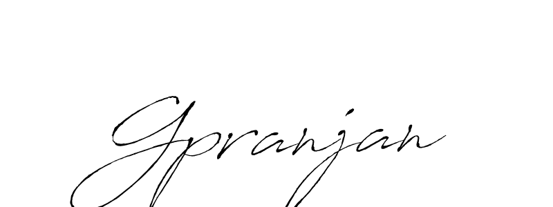 You should practise on your own different ways (Antro_Vectra) to write your name (Gpranjan) in signature. don't let someone else do it for you. Gpranjan signature style 6 images and pictures png