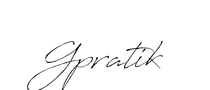 Also we have Gpratik name is the best signature style. Create professional handwritten signature collection using Antro_Vectra autograph style. Gpratik signature style 6 images and pictures png