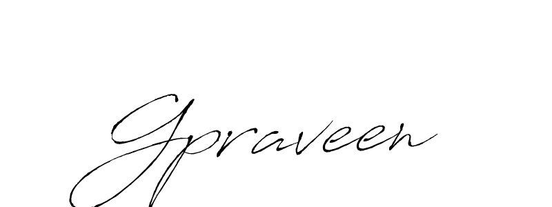 How to make Gpraveen name signature. Use Antro_Vectra style for creating short signs online. This is the latest handwritten sign. Gpraveen signature style 6 images and pictures png