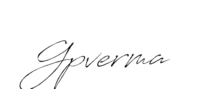 How to make Gpverma signature? Antro_Vectra is a professional autograph style. Create handwritten signature for Gpverma name. Gpverma signature style 6 images and pictures png