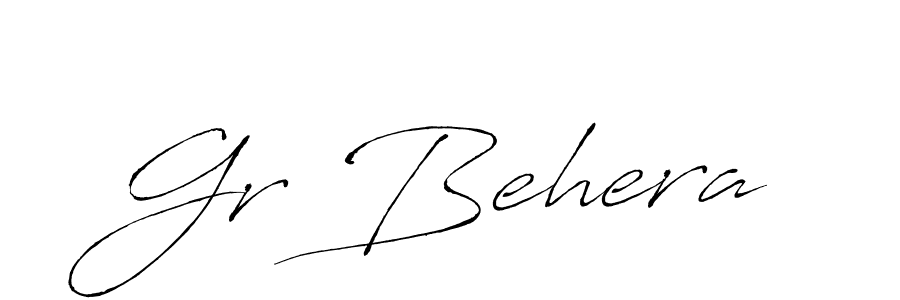 The best way (Antro_Vectra) to make a short signature is to pick only two or three words in your name. The name Gr Behera include a total of six letters. For converting this name. Gr Behera signature style 6 images and pictures png