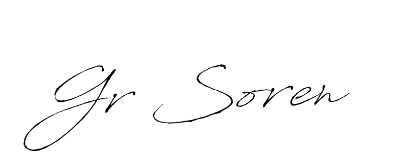Make a beautiful signature design for name Gr Soren. With this signature (Antro_Vectra) style, you can create a handwritten signature for free. Gr Soren signature style 6 images and pictures png