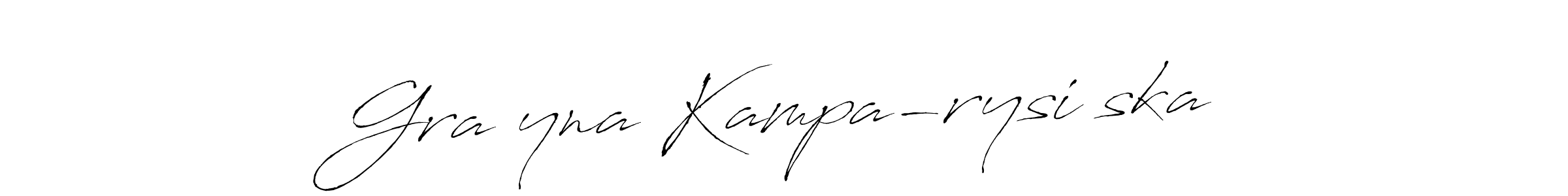 The best way (Antro_Vectra) to make a short signature is to pick only two or three words in your name. The name Grażyna Kampa-rysińska include a total of six letters. For converting this name. Grażyna Kampa-rysińska signature style 6 images and pictures png