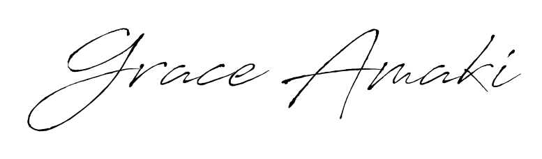 Practice writing Grace Amaki with the flow of Antro_Vectra lettering. A fantastic source of inspiration for developing your personal signature style. Grace Amaki signature style 6 images and pictures png