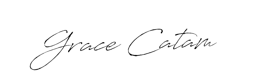 How to make Grace Catam name signature. Use Antro_Vectra style for creating short signs online. This is the latest handwritten sign. Grace Catam signature style 6 images and pictures png