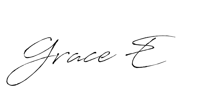 How to make Grace E name signature. Use Antro_Vectra style for creating short signs online. This is the latest handwritten sign. Grace E signature style 6 images and pictures png