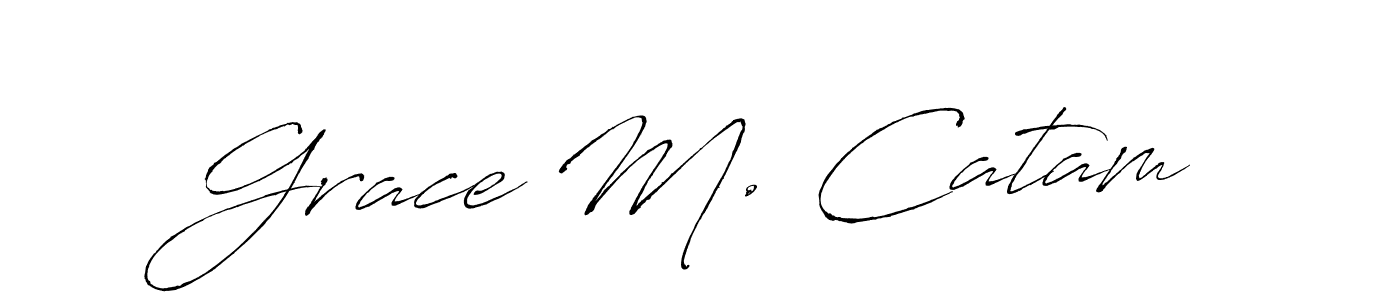 It looks lik you need a new signature style for name Grace M. Catam. Design unique handwritten (Antro_Vectra) signature with our free signature maker in just a few clicks. Grace M. Catam signature style 6 images and pictures png