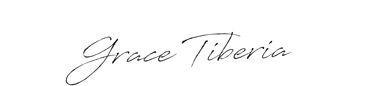 How to make Grace Tiberia name signature. Use Antro_Vectra style for creating short signs online. This is the latest handwritten sign. Grace Tiberia signature style 6 images and pictures png